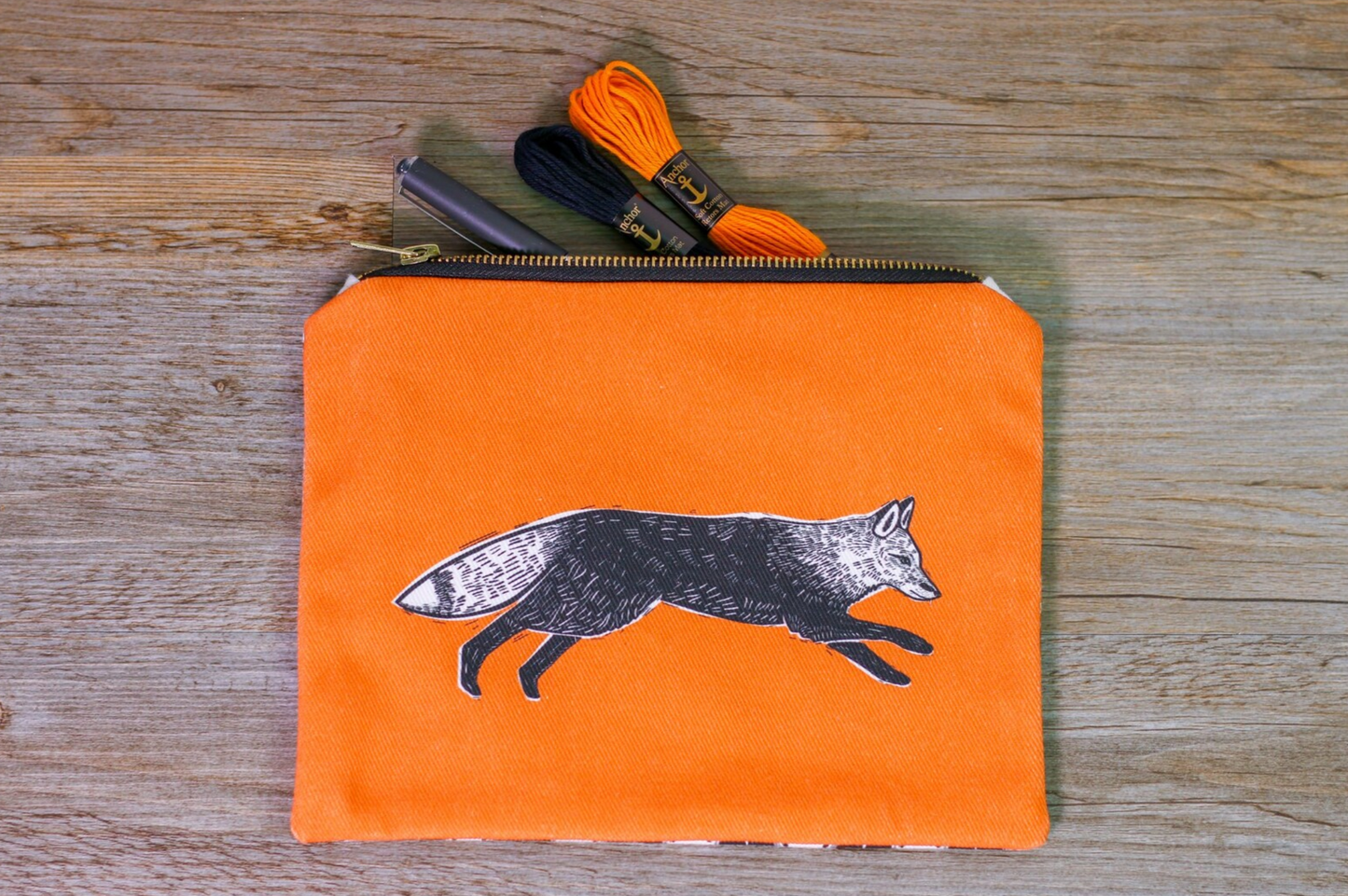 Fox Zip Pouch Sewing Kit image 5