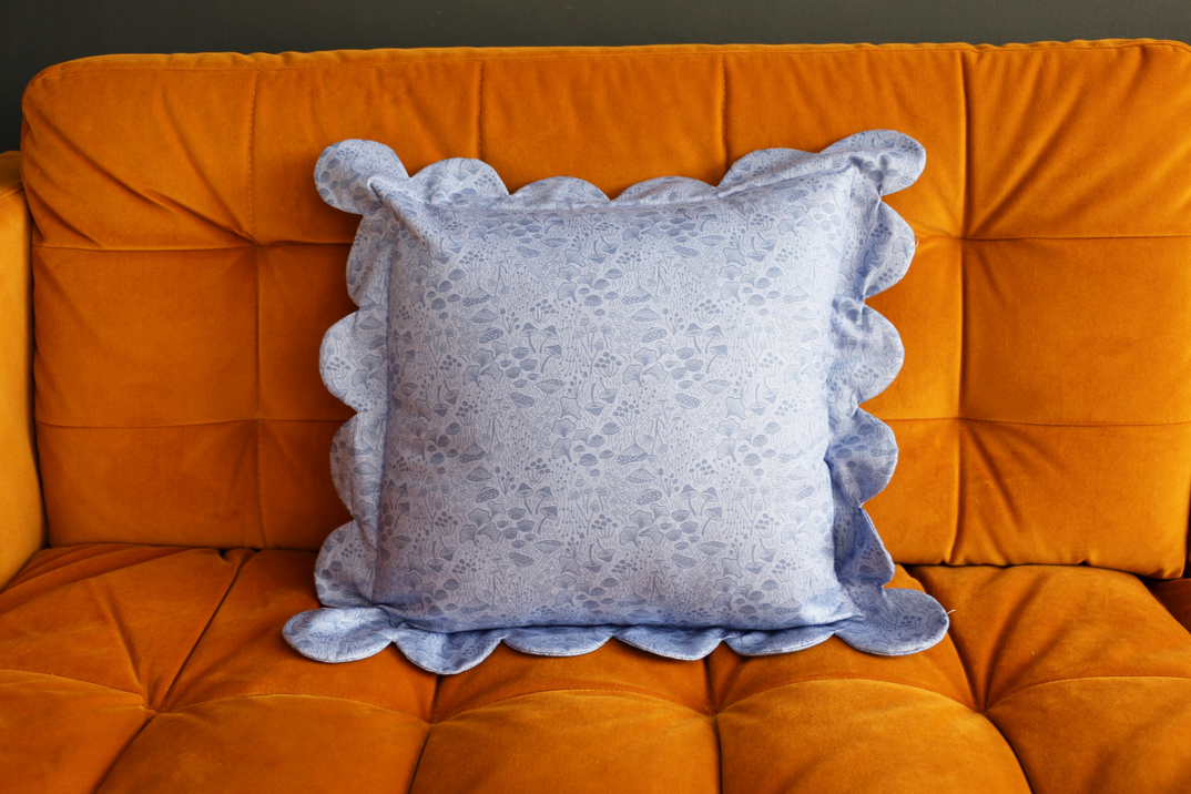 Scalloped Edge Cushion and Flower Coaster Sewing Pattern image 2