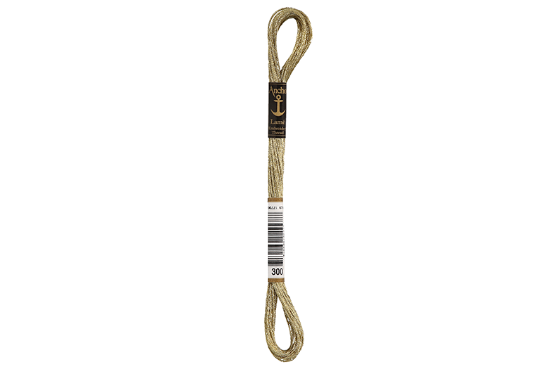 Anchor Lamé Hand Embroidery Thread - 8m - Gold (300)