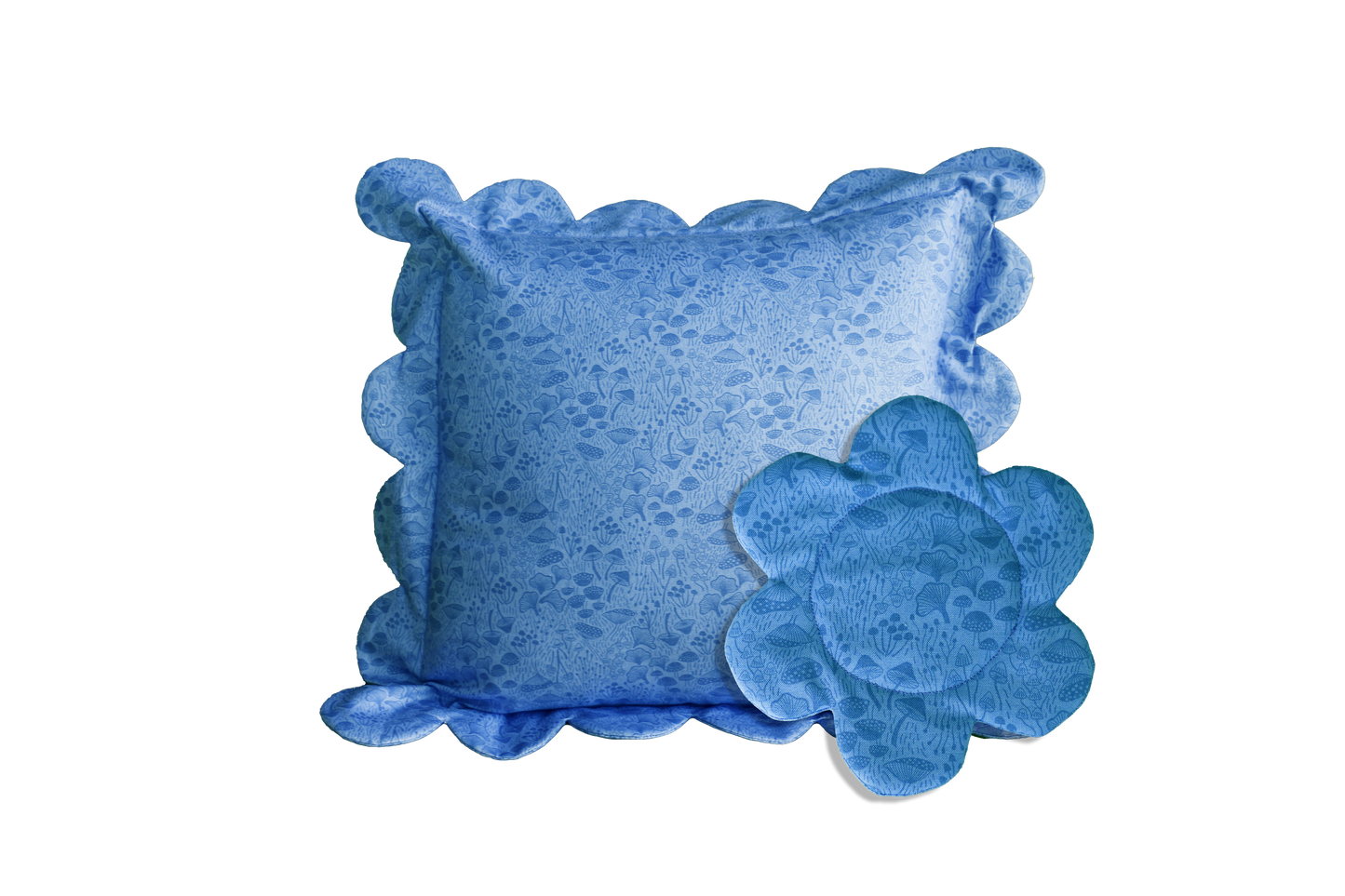 Scalloped Edge Cushion and Flower Coaster Sewing Pattern image 0